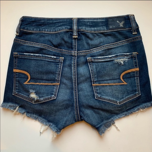SOLD American Eagle Distressed Denim HiRise Shorts - Picture 4 of 5